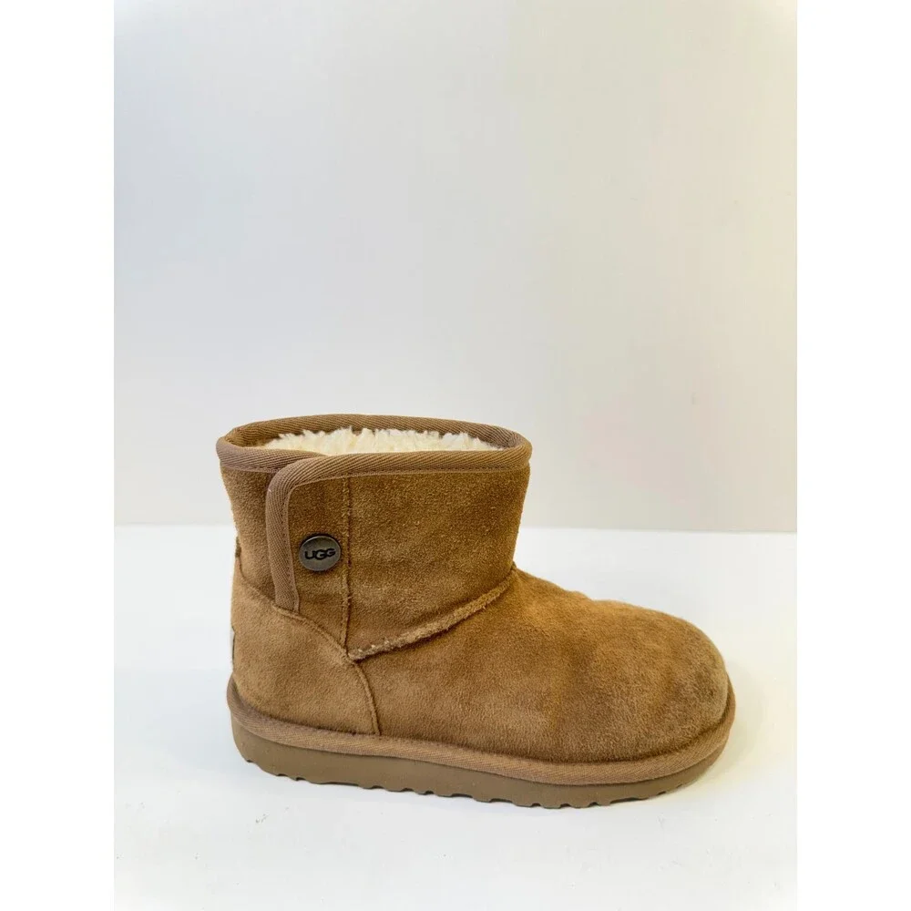 Ugg Kids Boots Chestnut Suede Cozy Brown US 13 Kids